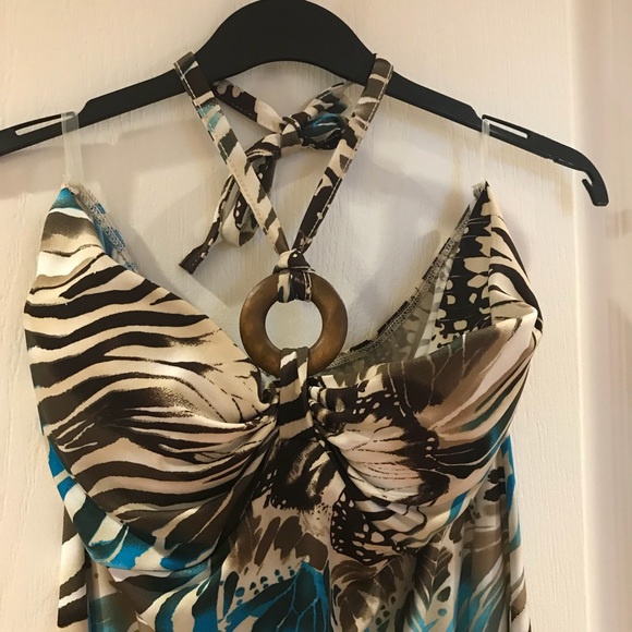 Printed summer halter dress - Picture 3 of 4